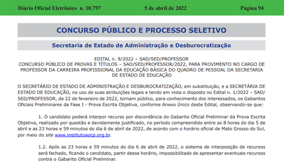 Gabarito oficial do concurso IGP-SC 2022 sai pela FEPESE